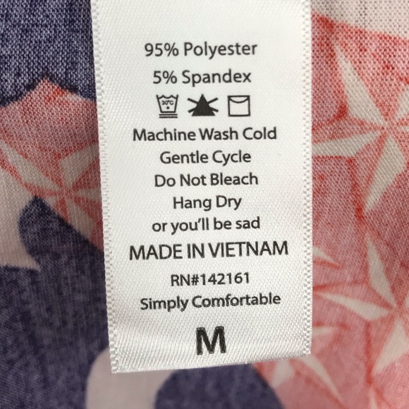 LuLaRoe Irma Stars and Stripes Shirt, Red, Blue, Cream, Medium - Picture 7 of 10